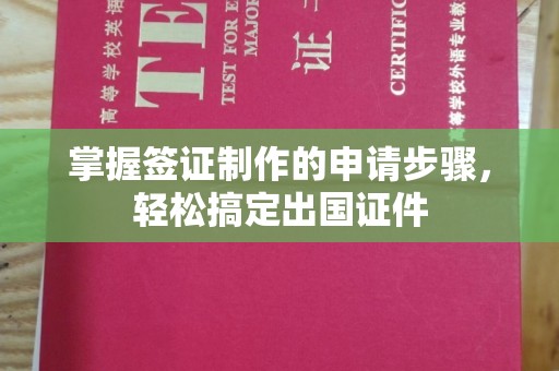 竹北掌握签证制作的申请步骤，轻松搞定出国证件