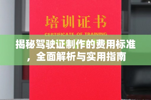 竹北揭秘驾驶证制作的费用标准，全面解析与实用指南