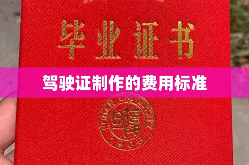 竹北驾驶证制作的费用标准