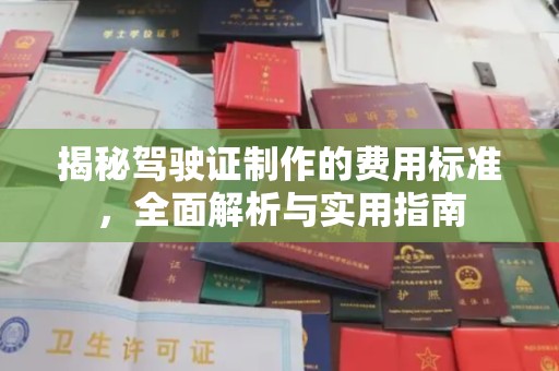 竹北揭秘驾驶证制作的费用标准，全面解析与实用指南
